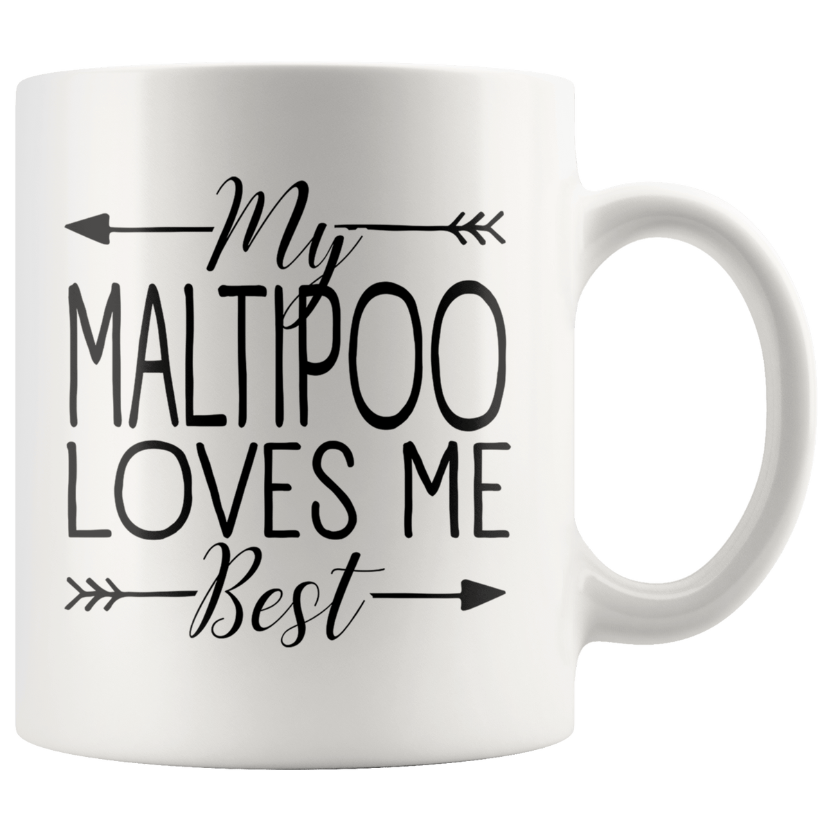 My Maltipoo Loves Me Best Coffee / Tea Ceramic Mug - 11oz / 15oz Drinkware 11oz Mug