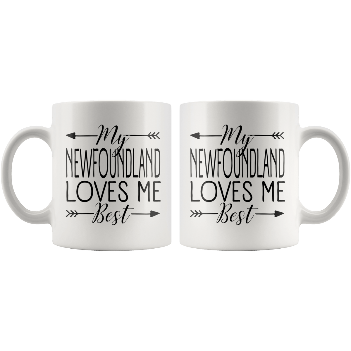 My Newfoundland Loves Me Best Coffee / Tea Ceramic Mug - 11oz / 15oz Drinkware