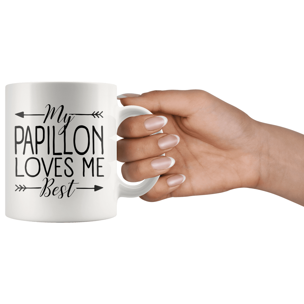 My Papillon Loves Me Best Coffee / Tea Ceramic Mug - 11oz / 15oz Drinkware