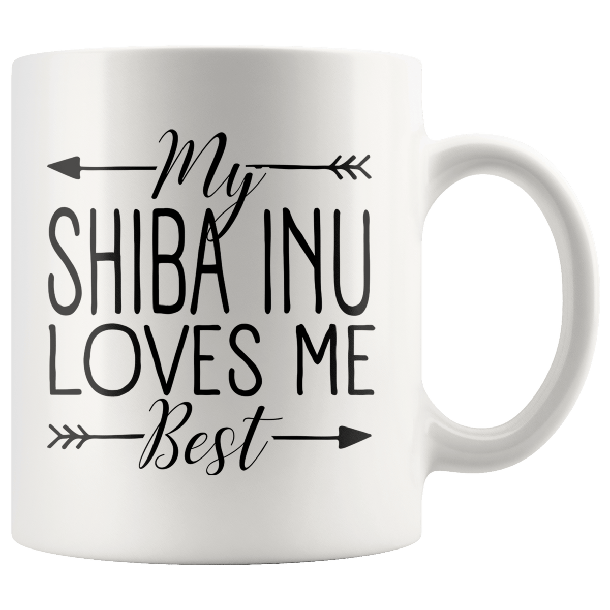 My Shiba Inu Loves Me Best Coffee / Tea Ceramic Mug - 11oz / 15oz Drinkware 11oz Mug