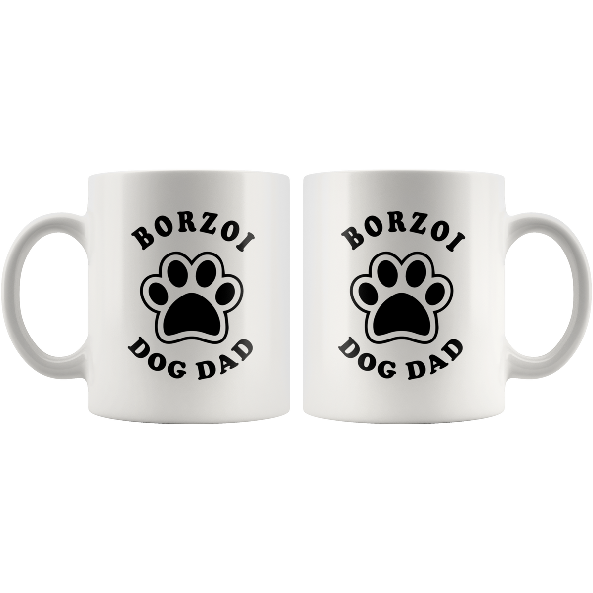 Borzoi Dog Dad Coffee / Tea Ceramic Mug - 11oz / 15oz