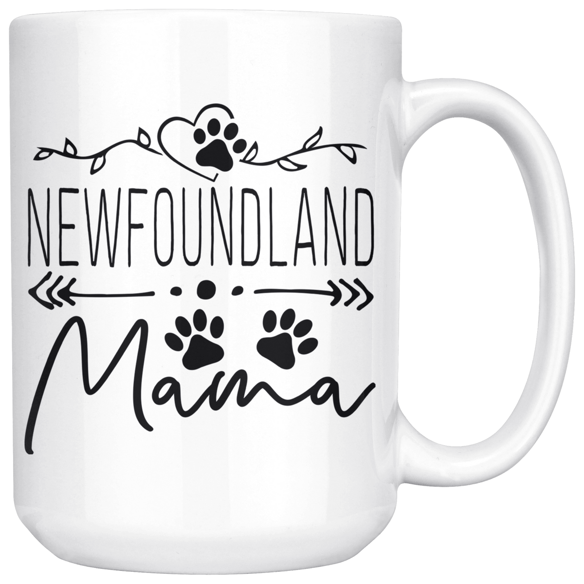 Newfoundland Dog Mama Coffee / Tea Ceramic Mug - 11oz / 15oz Drinkware 15oz Mug