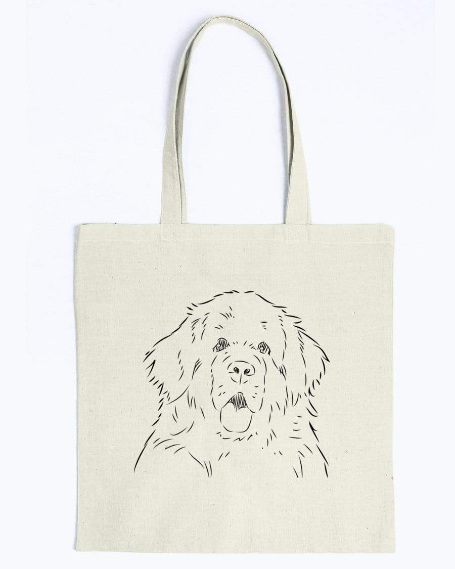 Newfoundland Doodle Dogs Canvas Tote Bag Accessories Natural / M