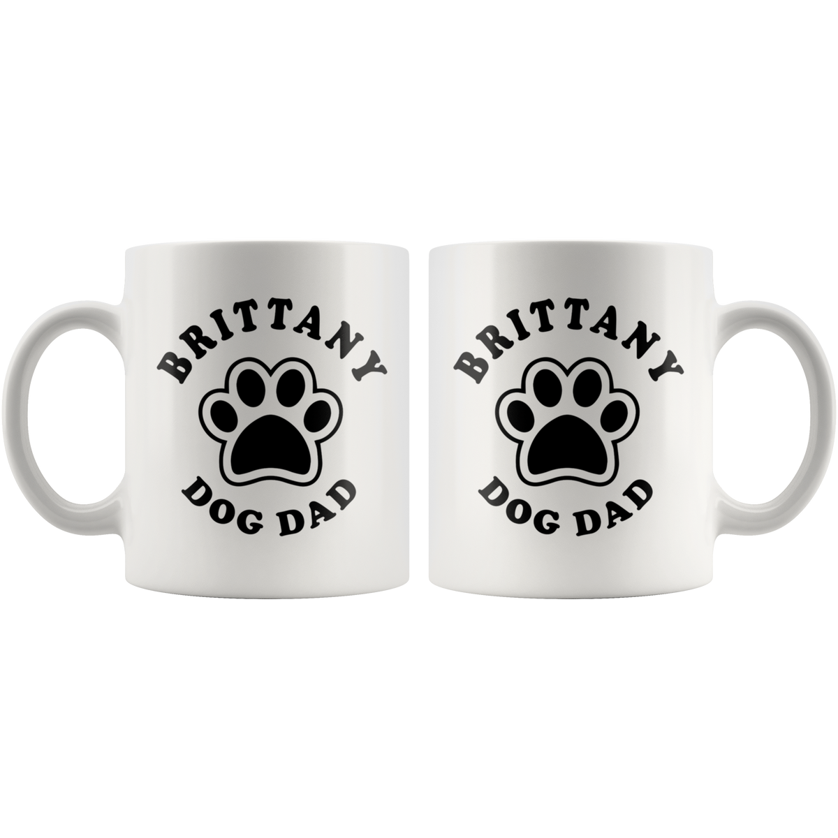 Brittany Dog Dad Coffee / Tea Ceramic Mug - 11oz / 15oz