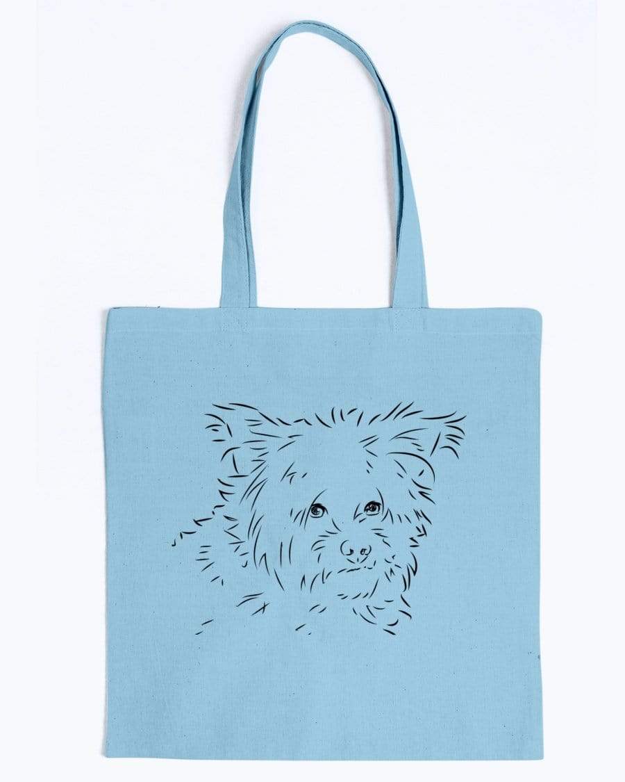 Pomapoo Doodle Dogs Canvas Tote Bag Accessories Light Blue / M