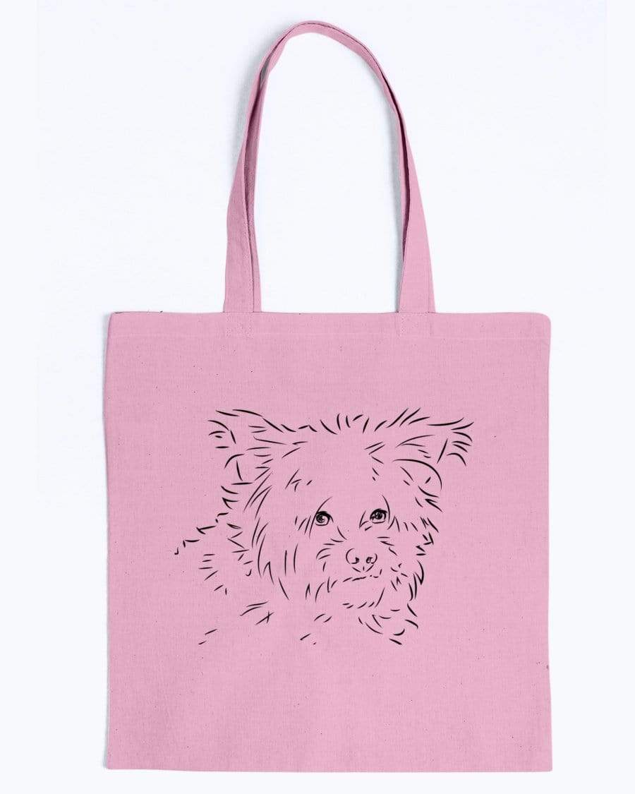 Pomapoo Doodle Dogs Canvas Tote Bag Accessories Pink / M