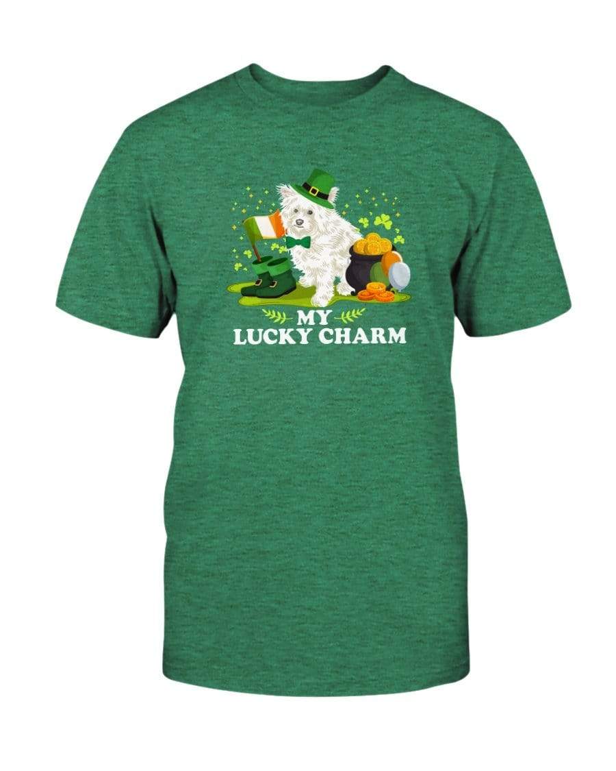Pomapoo St. Patricks Day My Lucky Charm Unisex T-Shirt Shirts Heather Kelly / S