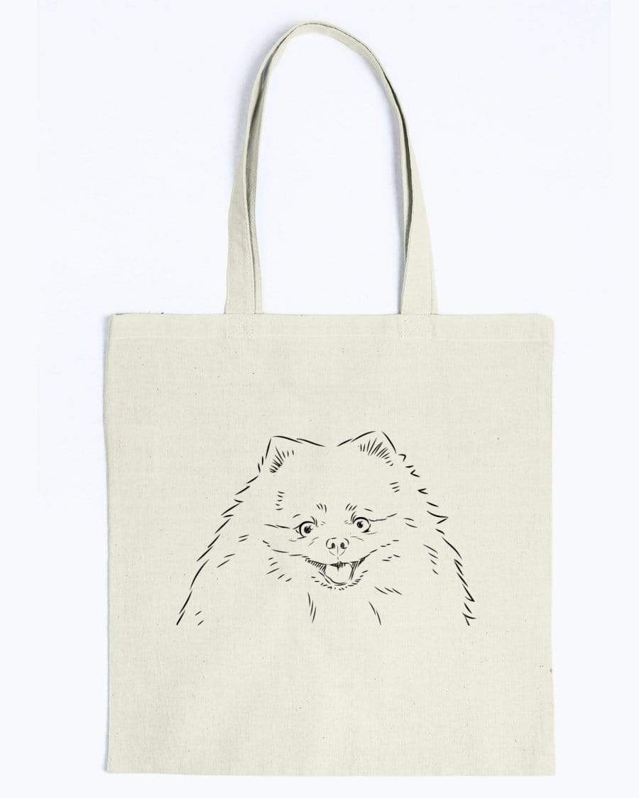 Pomeranian Doodle Dogs Canvas Tote Bag Accessories Natural / M
