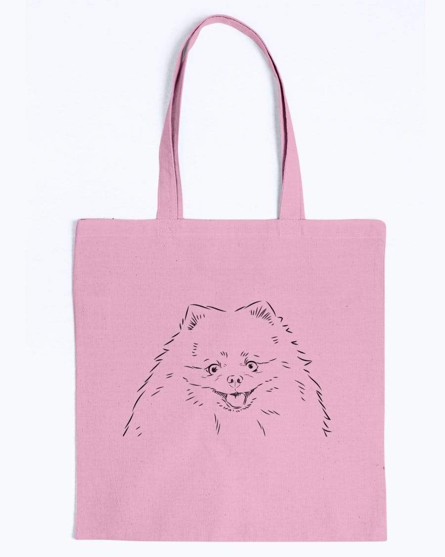 Pomeranian Doodle Dogs Canvas Tote Bag Accessories Pink / M