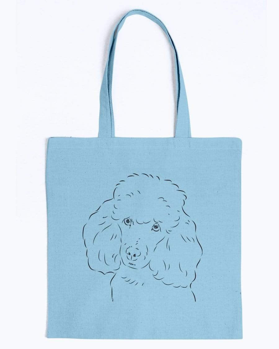 Poodle Doodle Dogs Canvas Tote Bag Accessories Light Blue / M