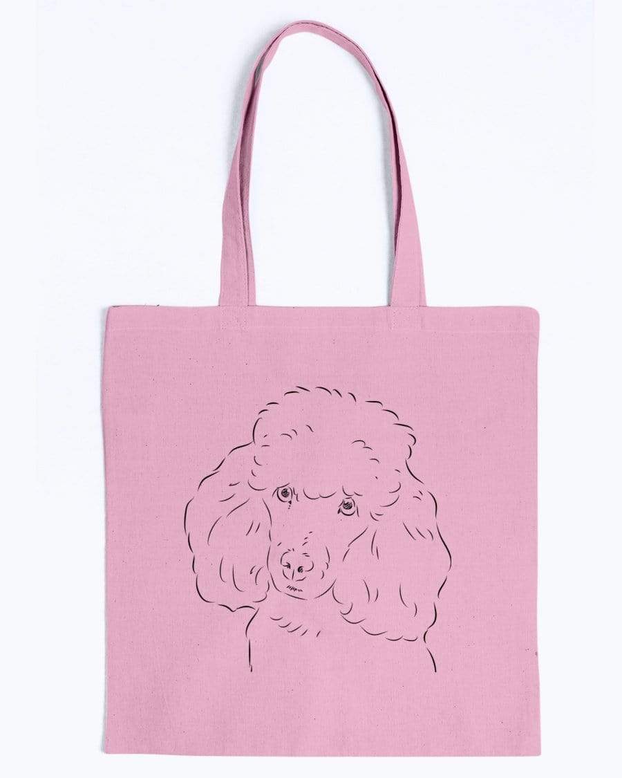 Poodle Doodle Dogs Canvas Tote Bag Accessories Pink / M