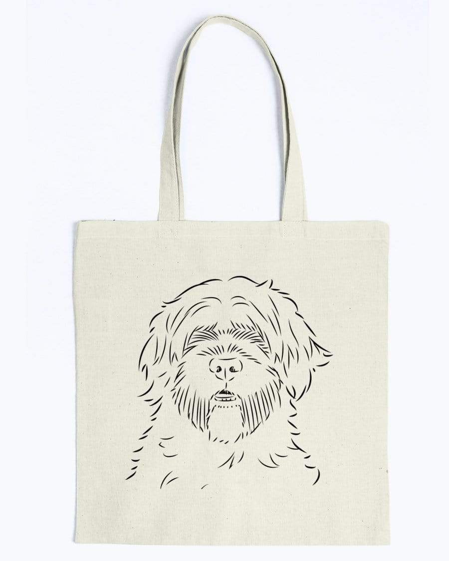 Portuguese Water Dog Doodle Dogs Canvas Tote Bag Accessories Natural / M