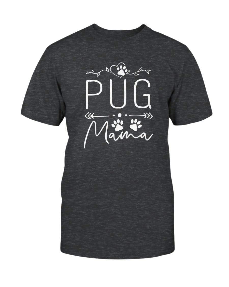 Pug Dog Mama Super Soft Unisex T-Shirt Shirts Dark Grey Heather / S