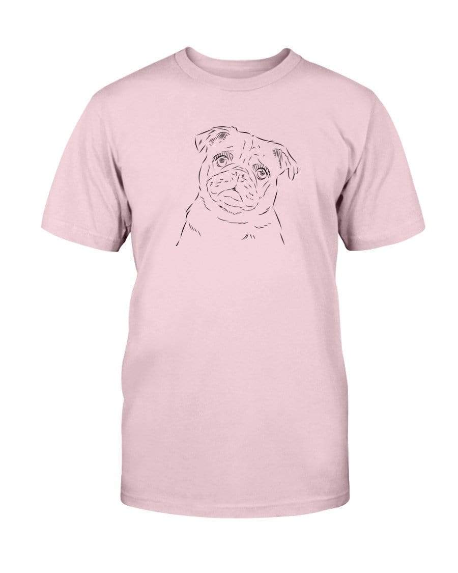 Pug Doodle Doggies Super Soft Unisex T-Shirt Shirts Pink / S