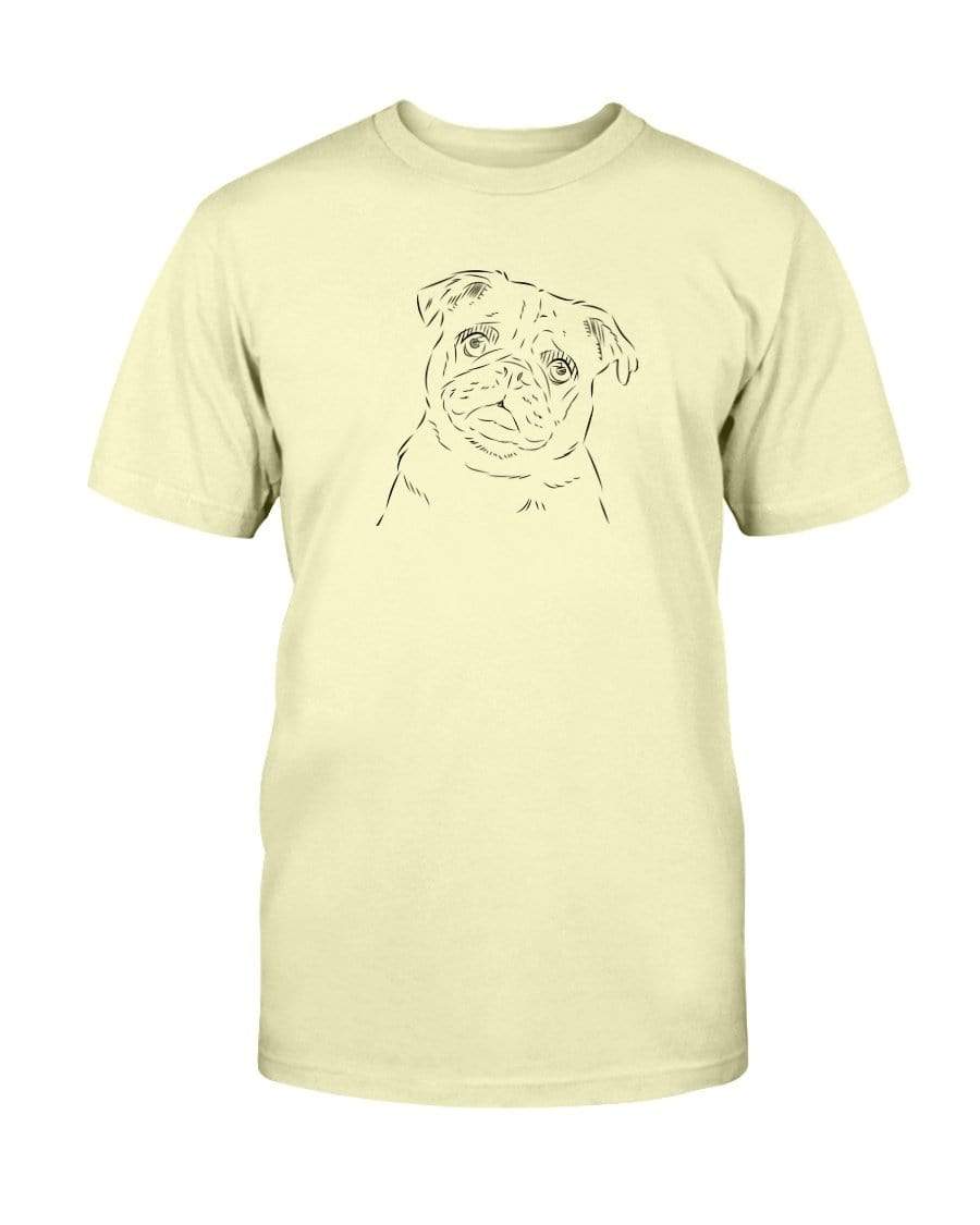 Pug Doodle Doggies Super Soft Unisex T-Shirt Shirts Yellow / S