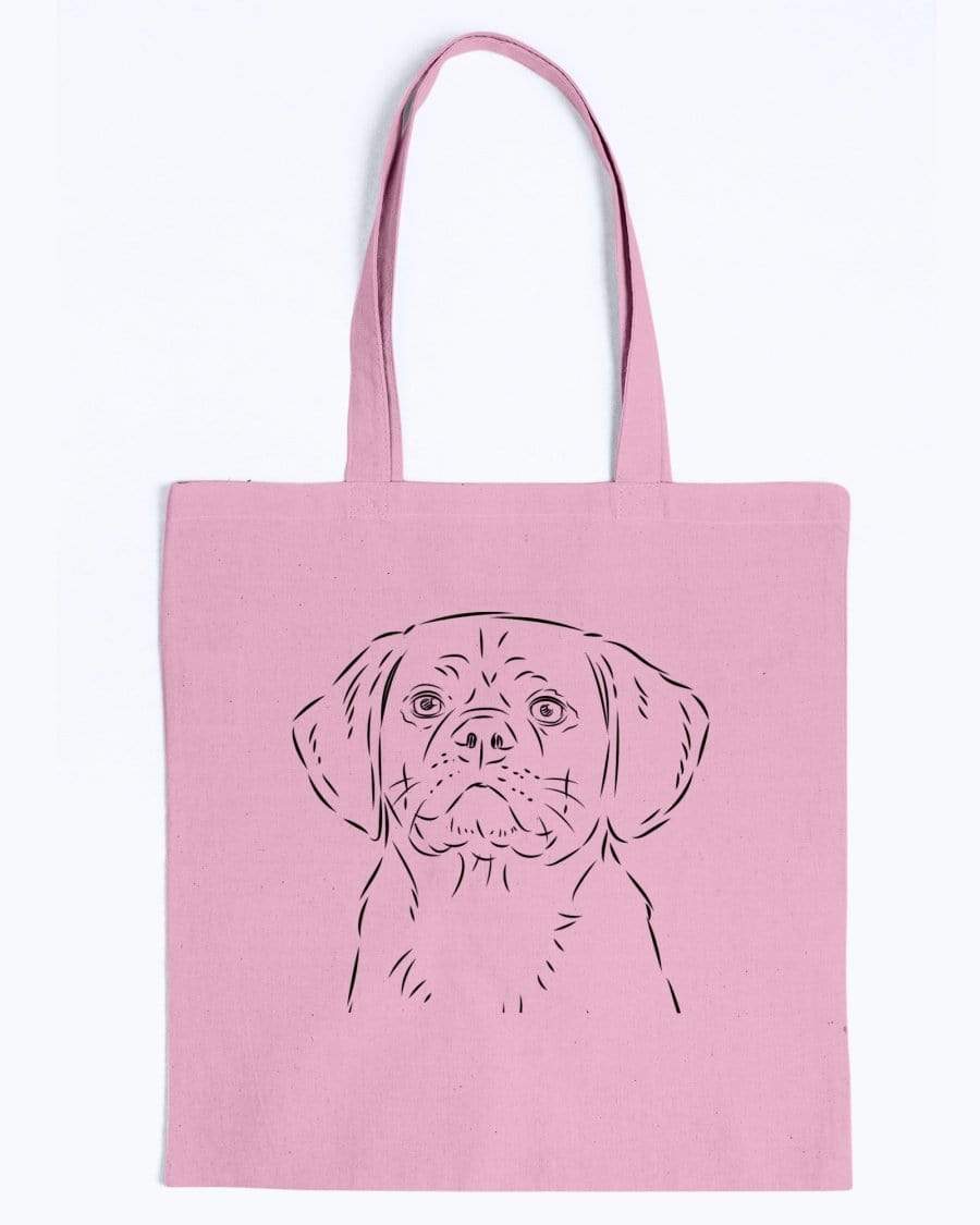 Puggle Doodle Dogs Canvas Tote Bag Accessories Pink / M