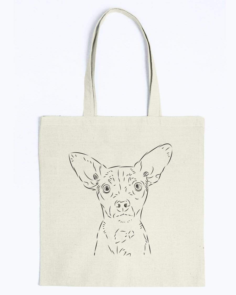 Rat Terrier Doodle Dogs Canvas Tote Bag Accessories Natural / M