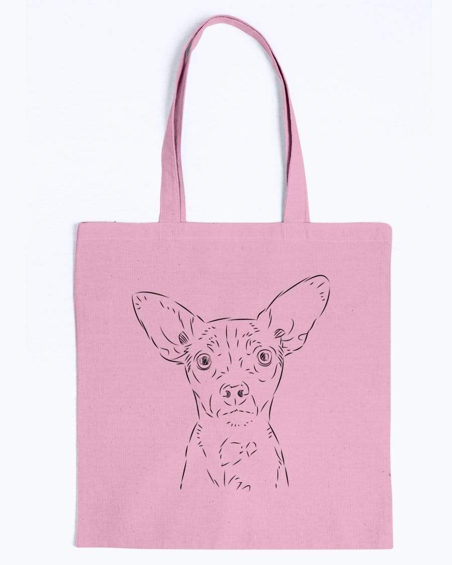 Rat Terrier Doodle Dogs Canvas Tote Bag Accessories Pink / M
