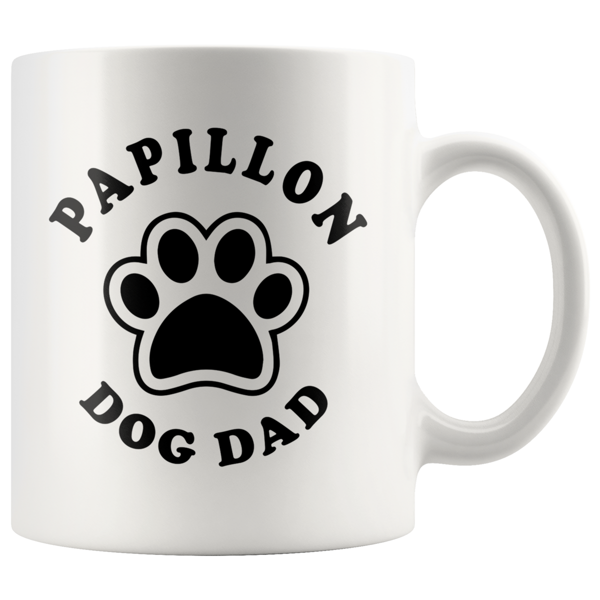 Papillon Dog Dad Coffee / Tea Ceramic Mug - 11oz / 15oz