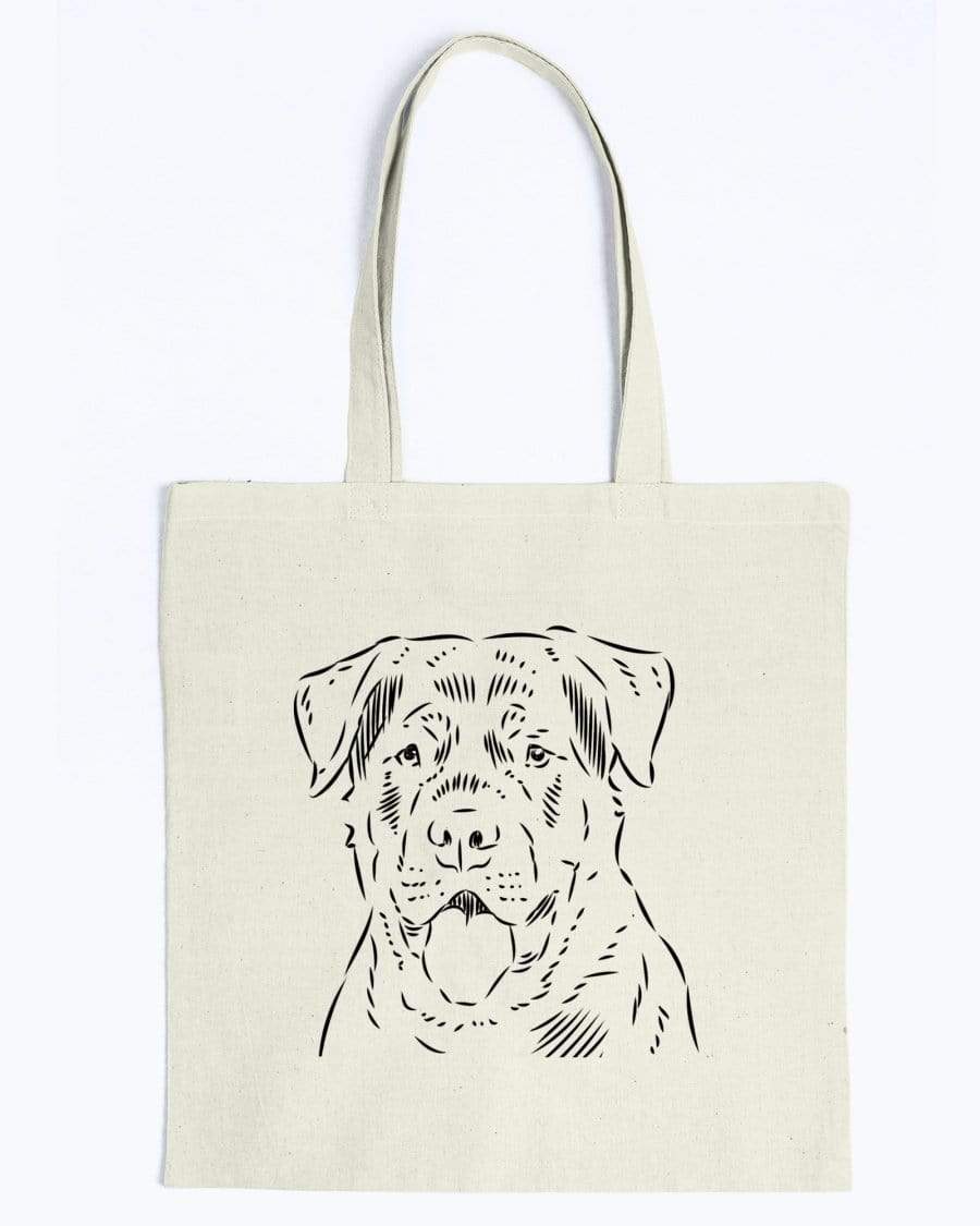Rottweiler Doodle Dogs Canvas Tote Bag Accessories Natural / M