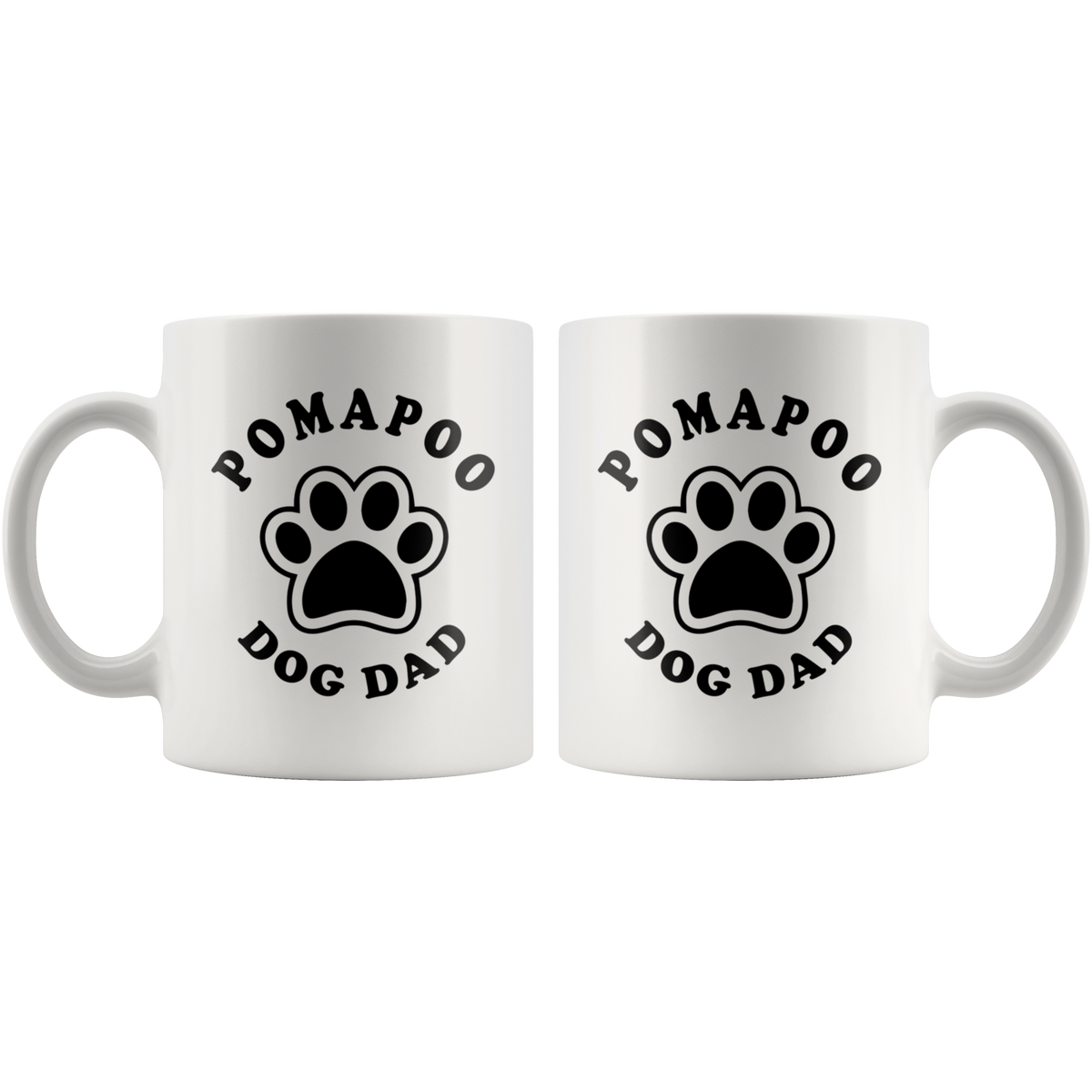 Pomapoo Dog Dad Coffee / Tea Ceramic Mug - 11oz / 15oz