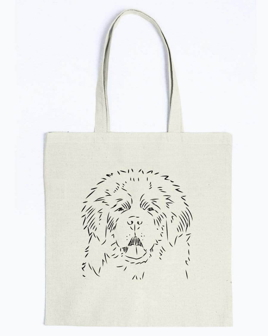 Saint Bernard Doodle Dogs Canvas Tote Bag Accessories Natural / M