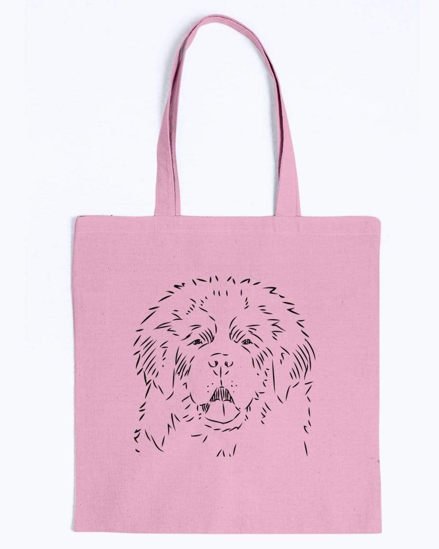 Saint Bernard Doodle Dogs Canvas Tote Bag Accessories Pink / M