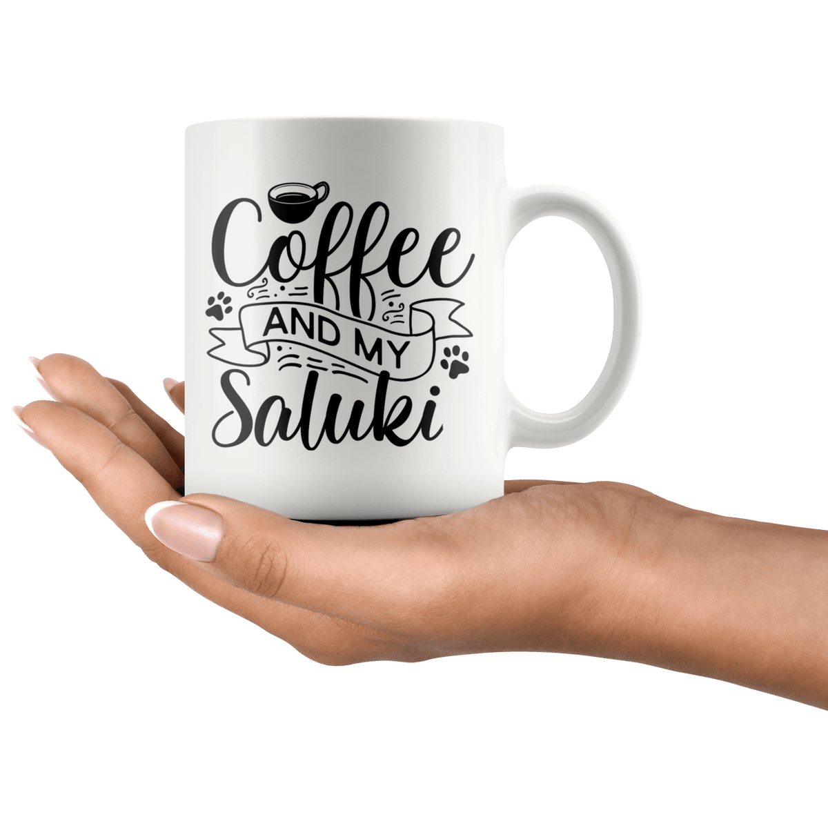Saluki Coffee and my Dog Coffee / Tea Ceramic Mug - 11oz / 15oz Drinkware