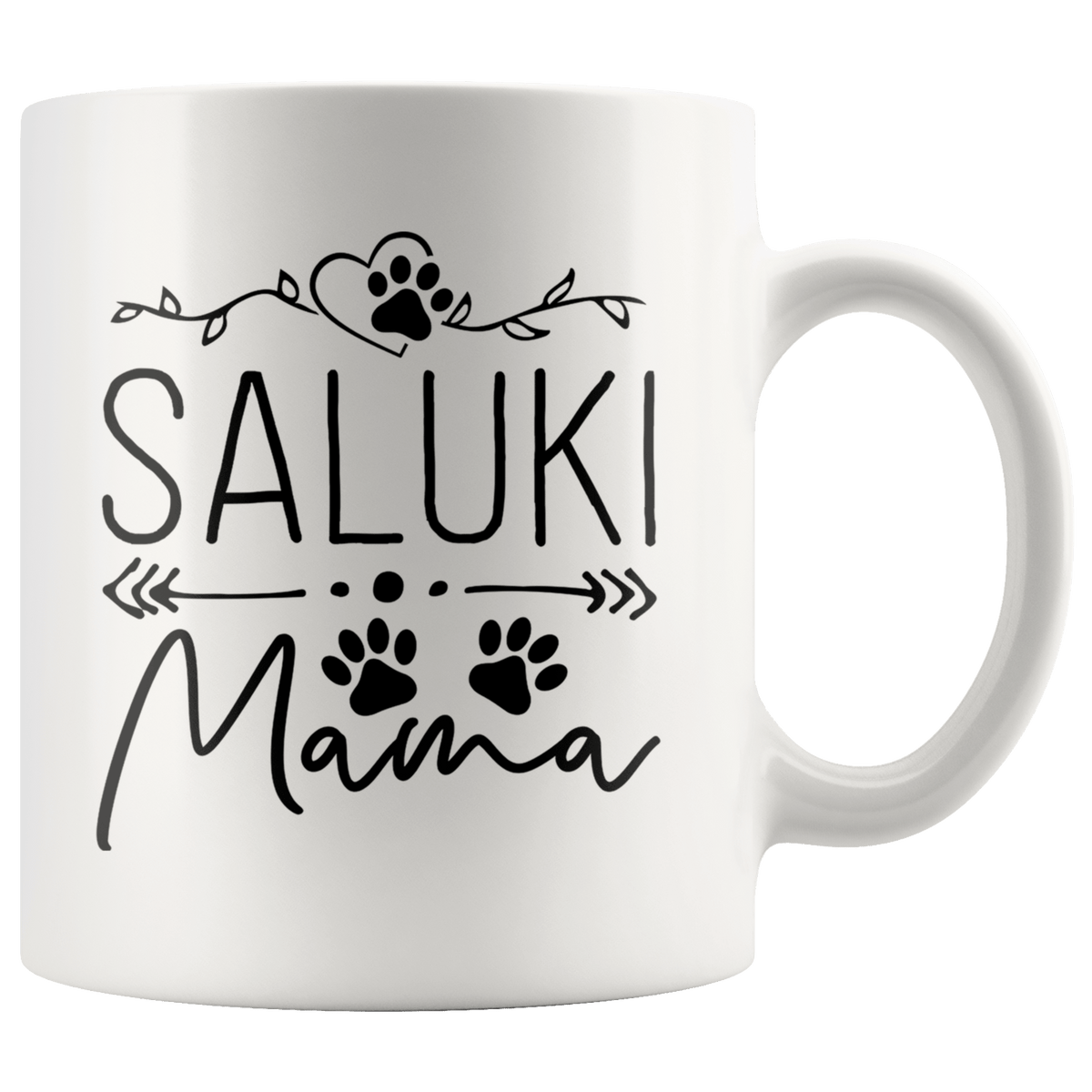 Saluki Dog Mama Coffee / Tea Ceramic Mug - 11oz / 15oz Drinkware 11oz Mug