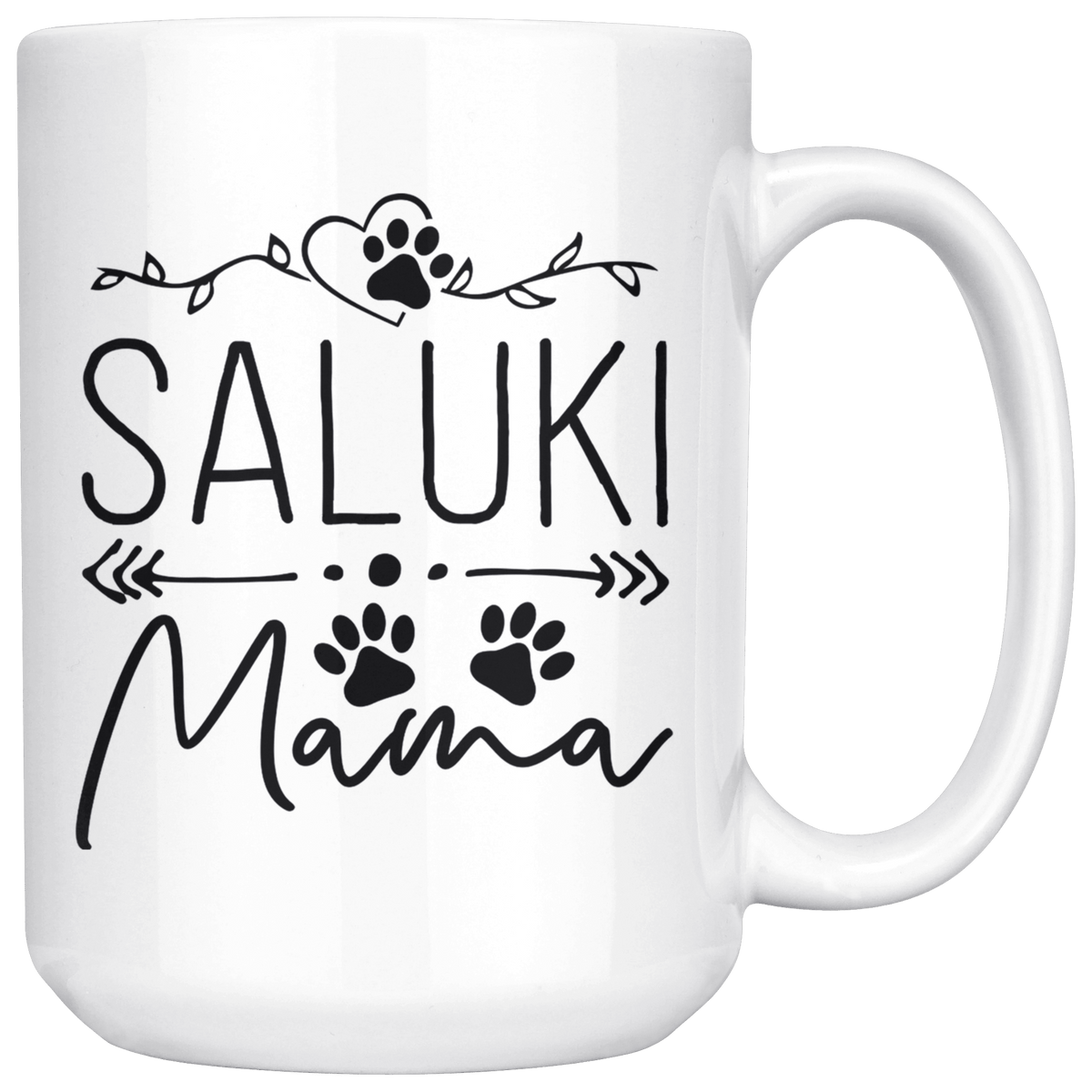 Saluki Dog Mama Coffee / Tea Ceramic Mug - 11oz / 15oz Drinkware 15oz Mug