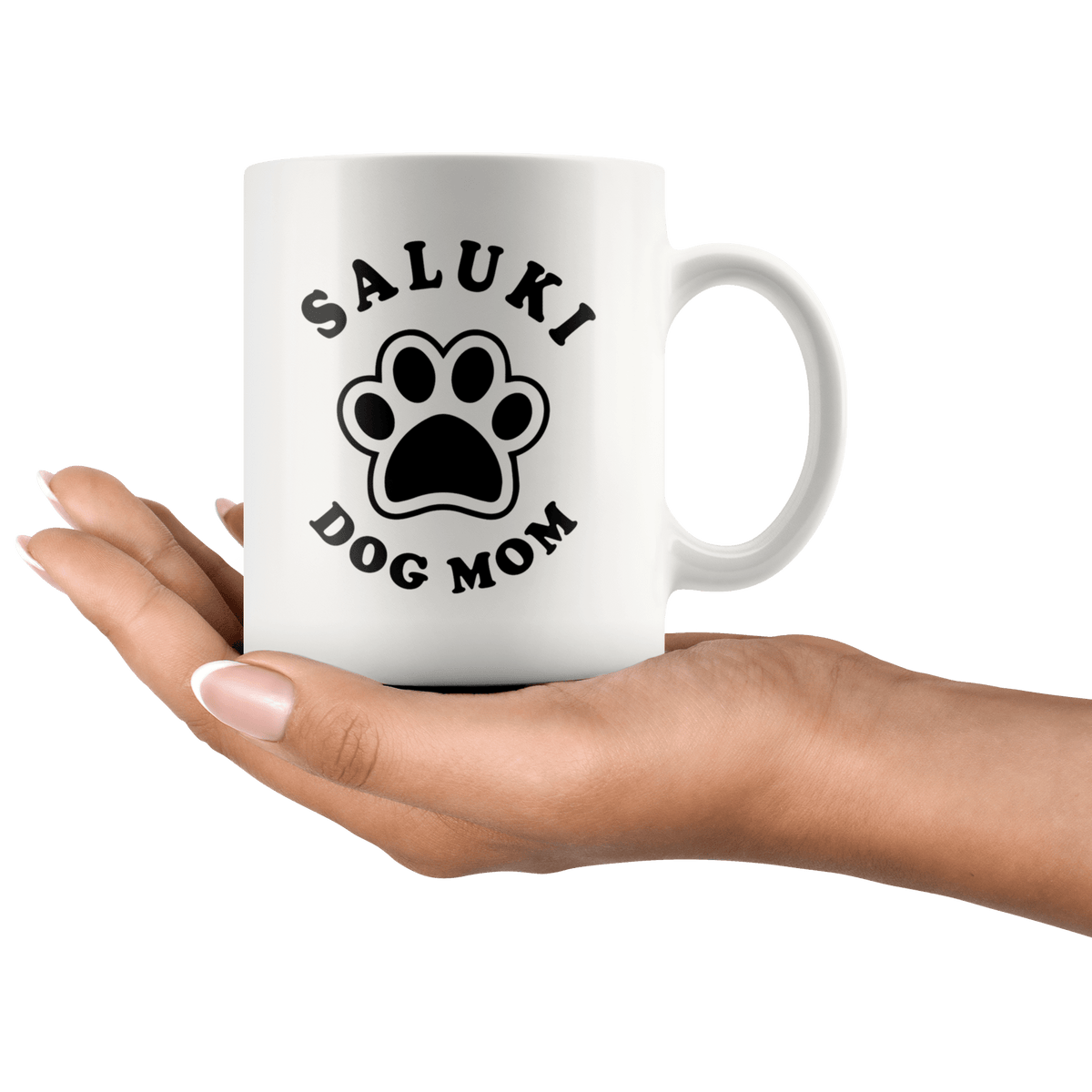 Saluki Dog Mom Coffee / Tea Ceramic Mug - 11oz / 15oz Drinkware
