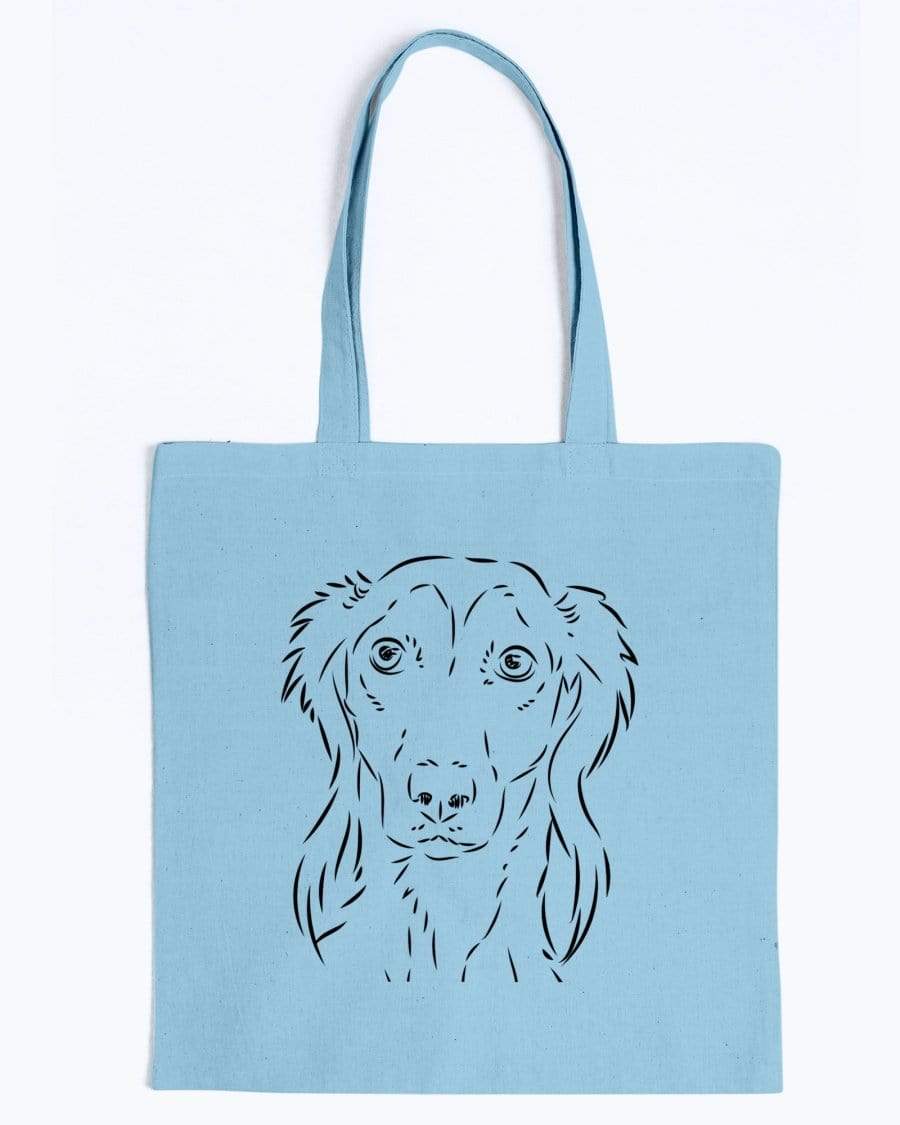 Saluki Doodle Dogs Canvas Tote Bag Accessories Light Blue / M