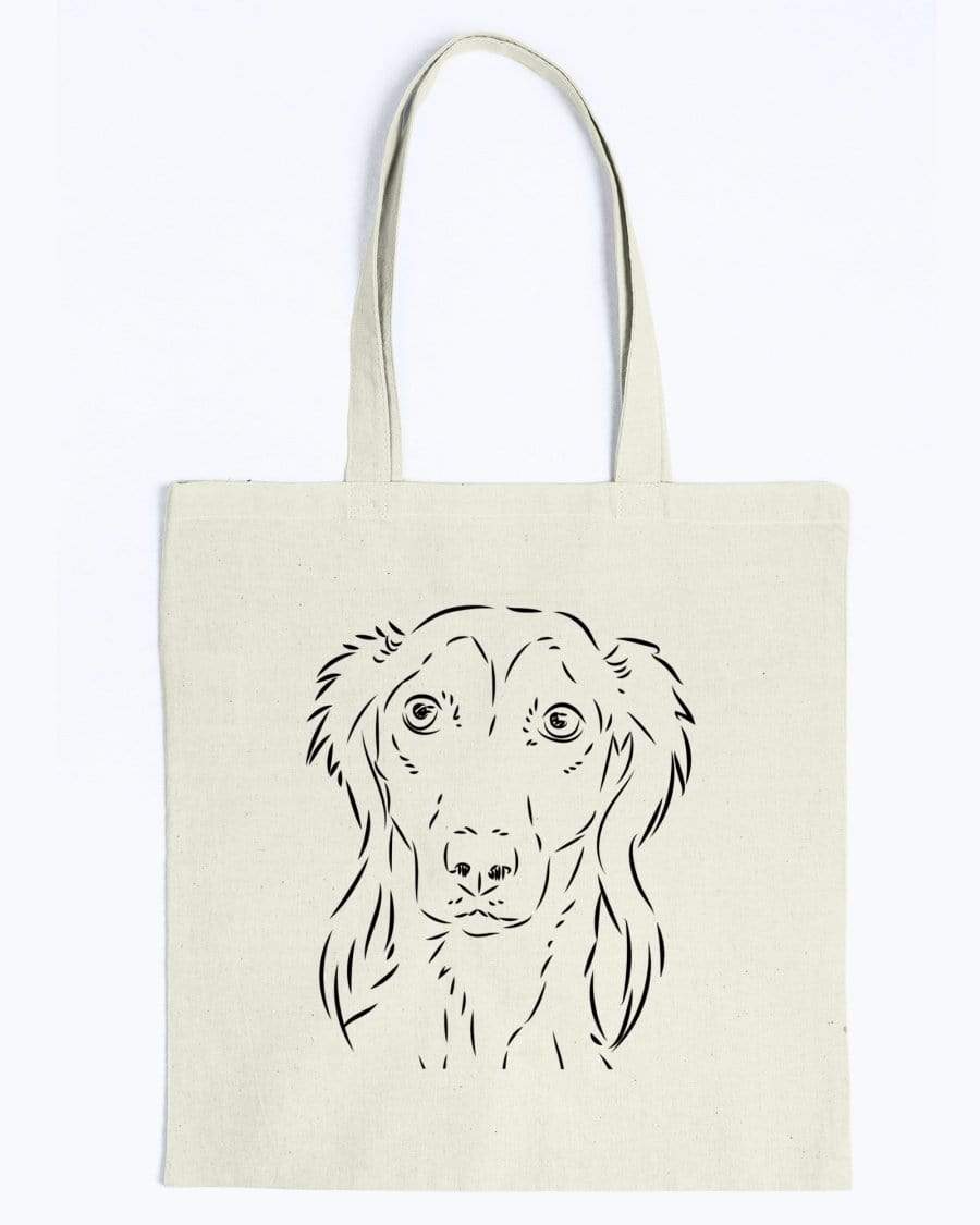 Saluki Doodle Dogs Canvas Tote Bag Accessories Natural / M
