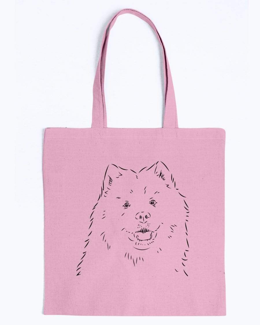 Samoyed Doodle Dogs Canvas Tote Bag Accessories Pink / M