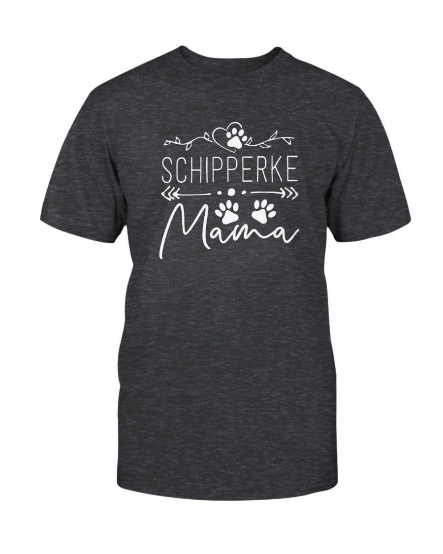 Schipperke Dog Mama Super Soft Unisex T-Shirt Shirts Dark Grey Heather / S