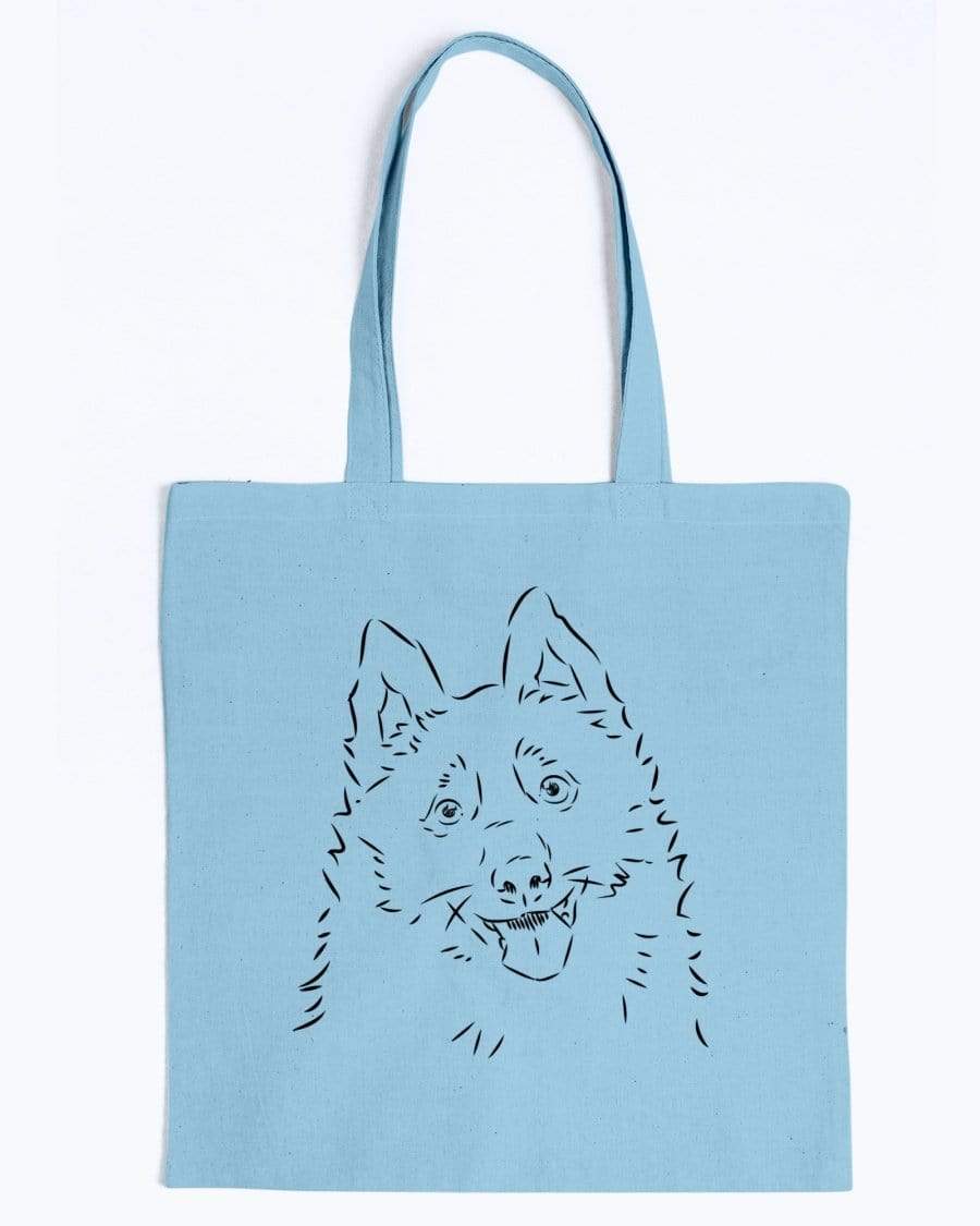 Schipperke Doodle Dogs Canvas Tote Bag Accessories Light Blue / M