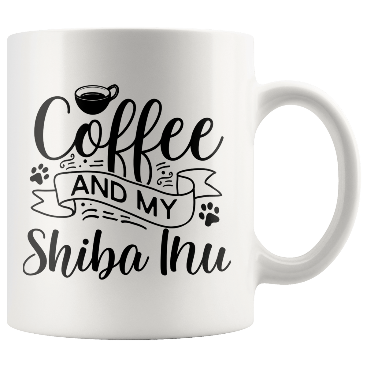 Shiba Inu Coffee and my Dog Coffee / Tea Ceramic Mug - 11oz / 15oz Drinkware 11oz Mug