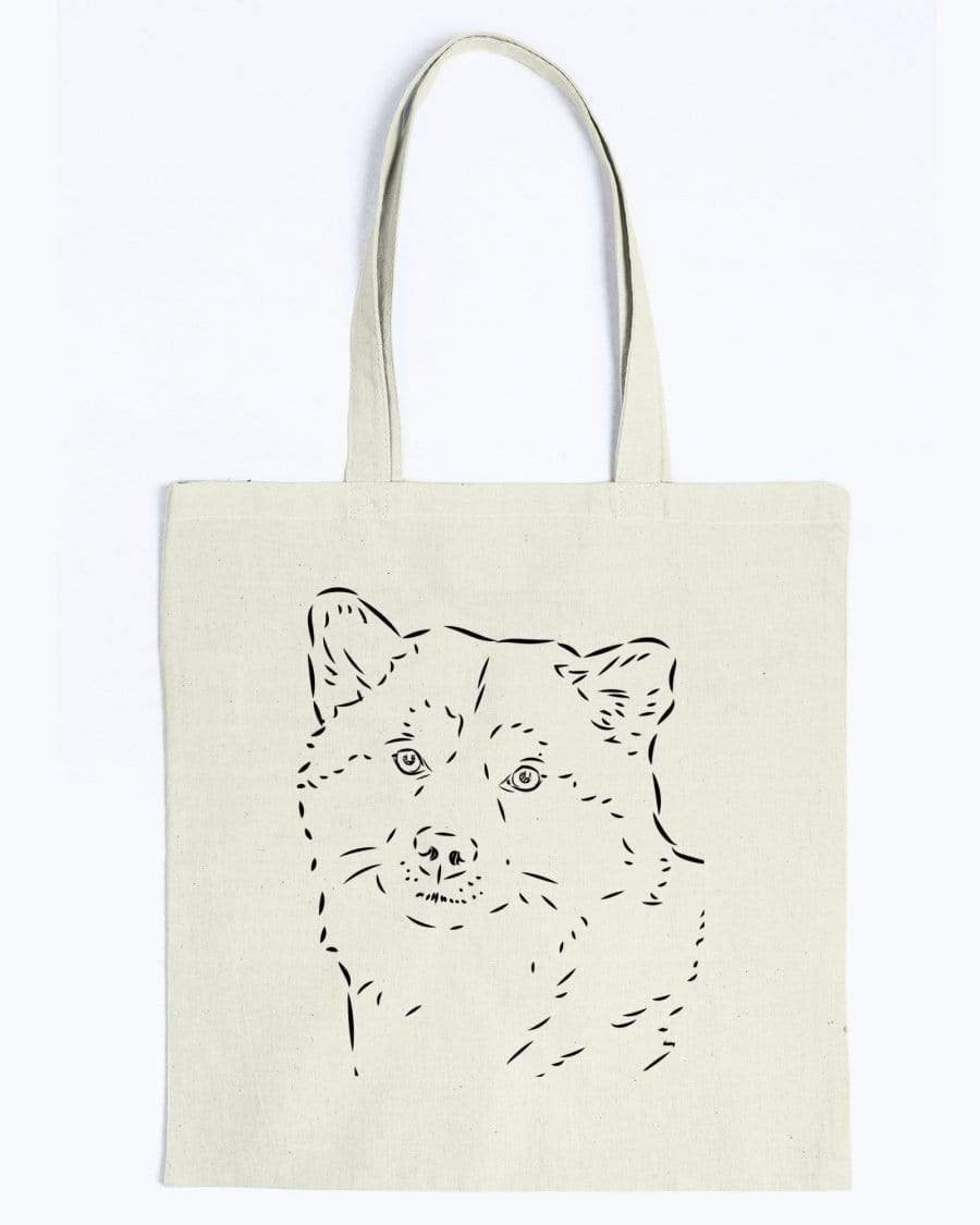 Shiba Inu Doodle Dogs Canvas Tote Bag Accessories Natural / M