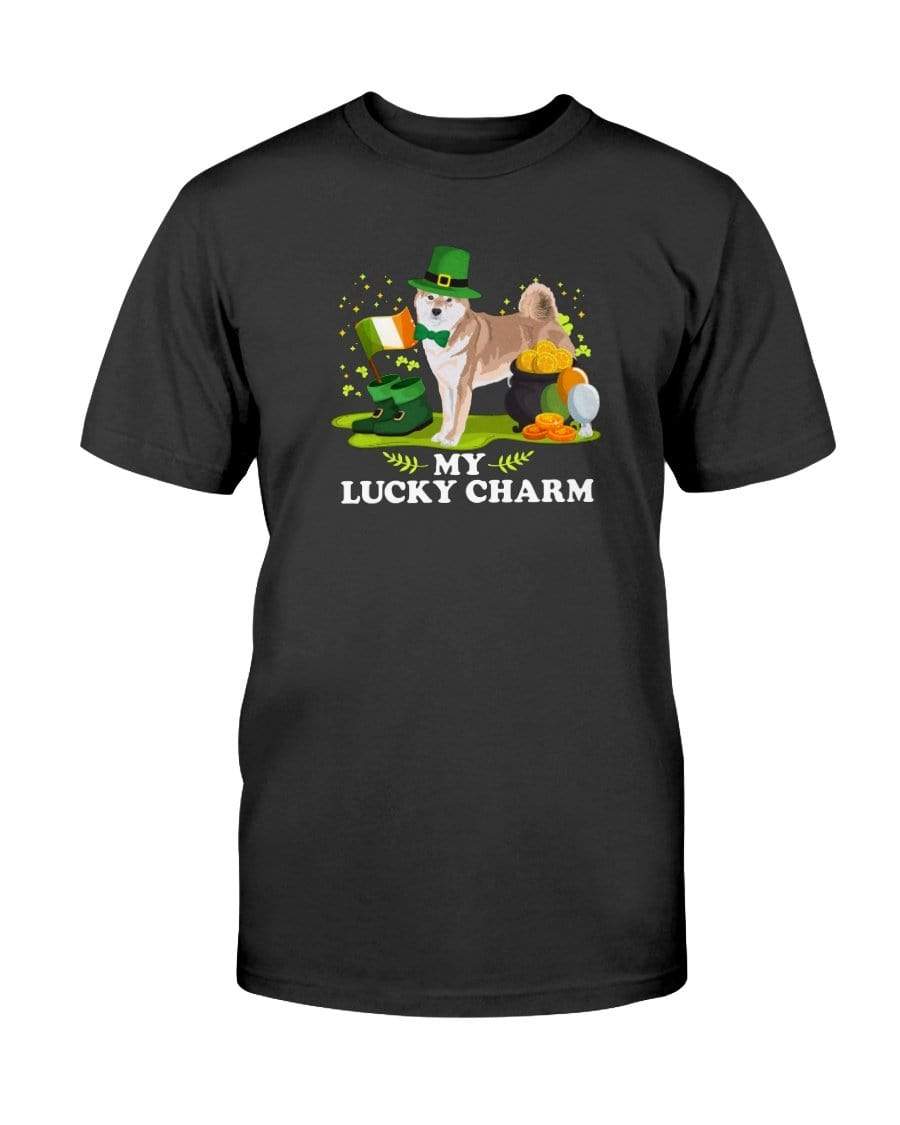 Shiba Inu St. Patricks Day My Lucky Charm Unisex T-Shirt Shirts Black / S