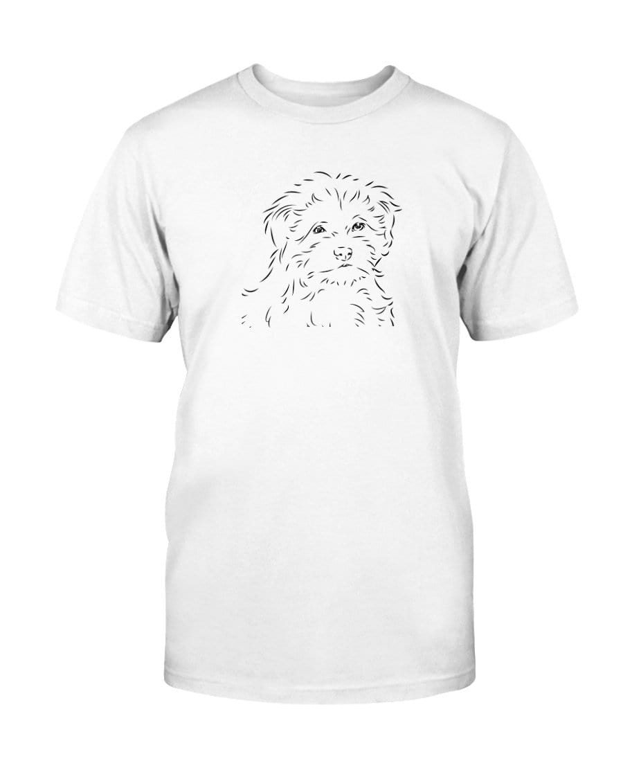 Shih Poo Doodle Doggies Super Soft Unisex T-Shirt Shirts Solid White Blender / S