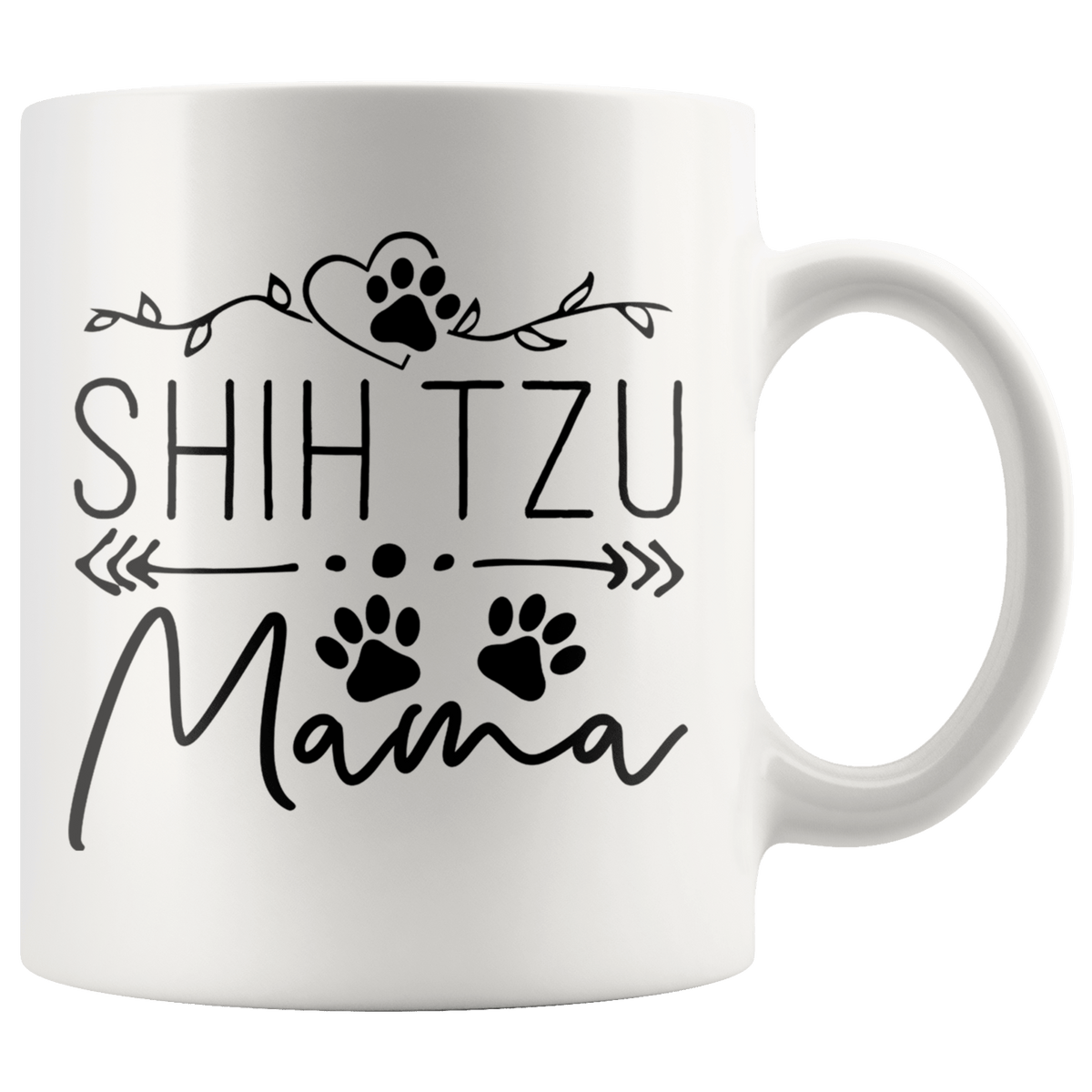 Shih Tzu Dog Mama Coffee / Tea Ceramic Mug - 11oz / 15oz Drinkware 11oz Mug