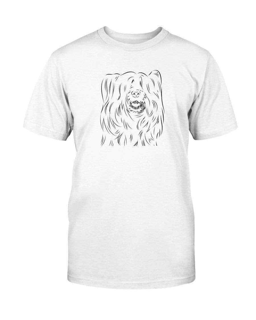 Skye Terrier Doodle Doggies Super Soft Unisex T-Shirt Shirts Solid White Blender / S