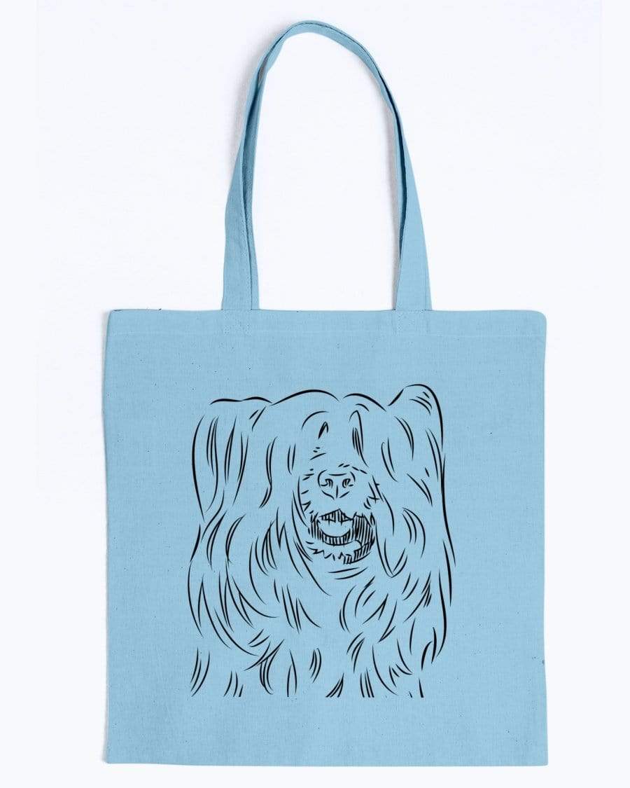 Skye Terrier Doodle Dogs Canvas Tote Bag Accessories Light Blue / M