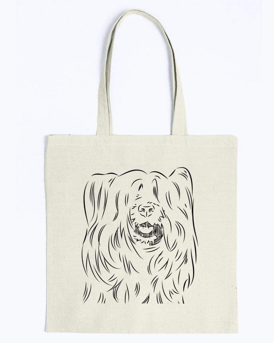 Skye Terrier Doodle Dogs Canvas Tote Bag Accessories Natural / M