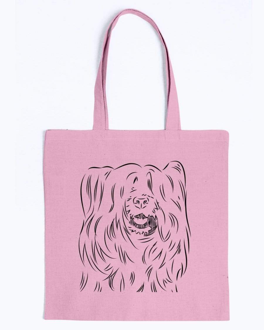 Skye Terrier Doodle Dogs Canvas Tote Bag Accessories Pink / M