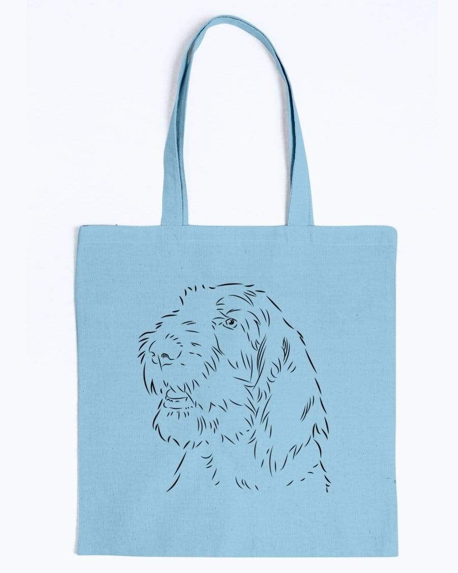 Spinone Italiano Doodle Dogs Canvas Tote Bag Accessories Light Blue / M
