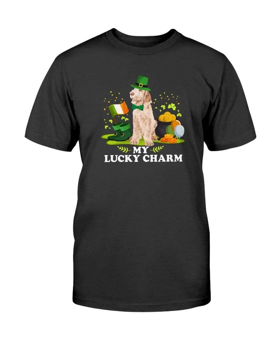Spinone Italiano St. Patricks Day My Lucky Charm Unisex T-Shirt Shirts Black / S