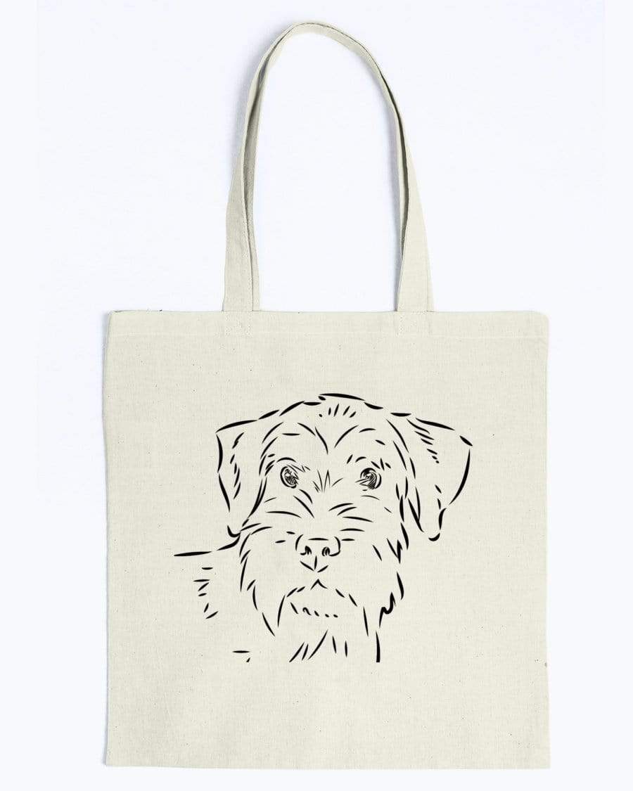 Standard Schnauzer Doodle Dogs Canvas Tote Bag Accessories Natural / M