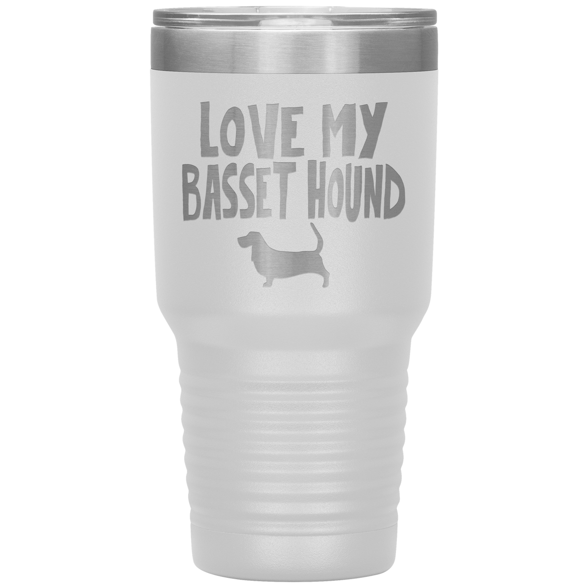 Love My Basset Hound 30 Oz Vacuum Tumbler