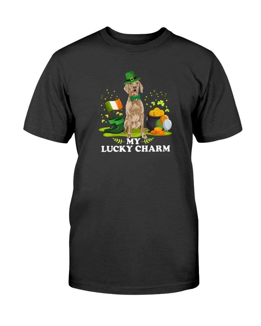 Vizsla St. Patricks Day My Lucky Charm Unisex T-Shirt Shirts Black / S